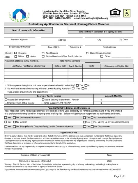 section 8 housing texas application.